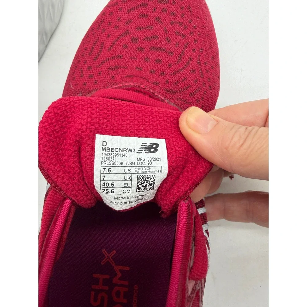 New Balance Fresh Foam Beacon v3 Red Running Shoes New Mens 7.5Womens 9 MBECNRW3